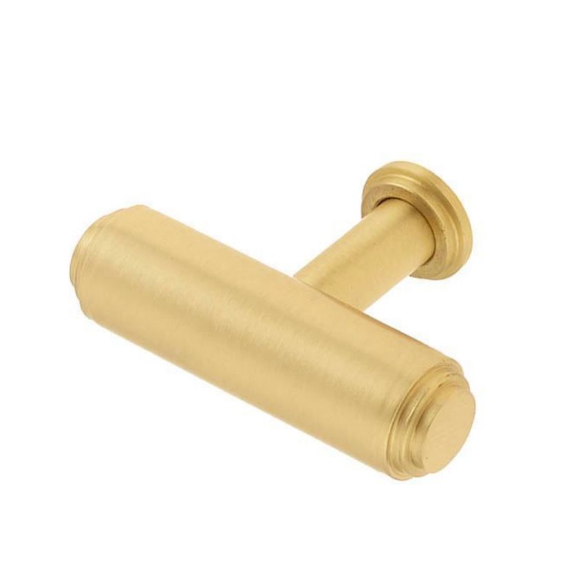 Belgrave T Bar Cupboard Knobs- Satin Brass - BUR502SB