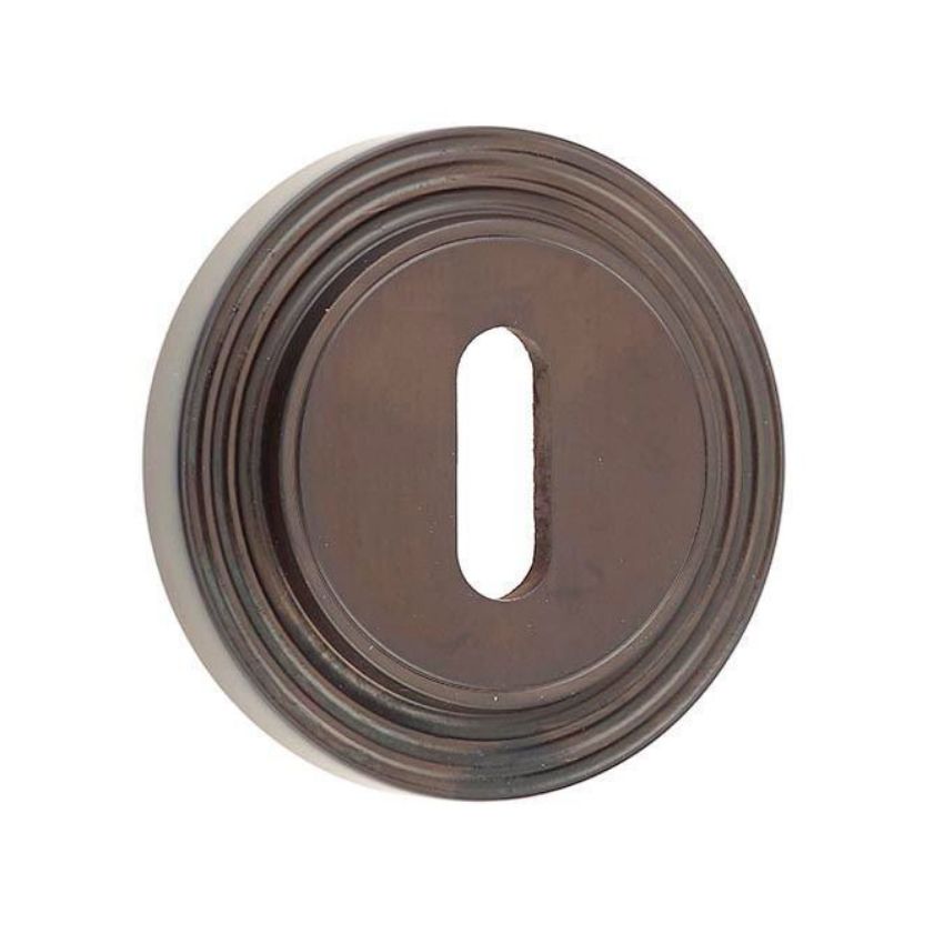 Burlington Standard Escutcheon with a Reeded Rose - Dark Bronze - BUR60DB BUR74DB 