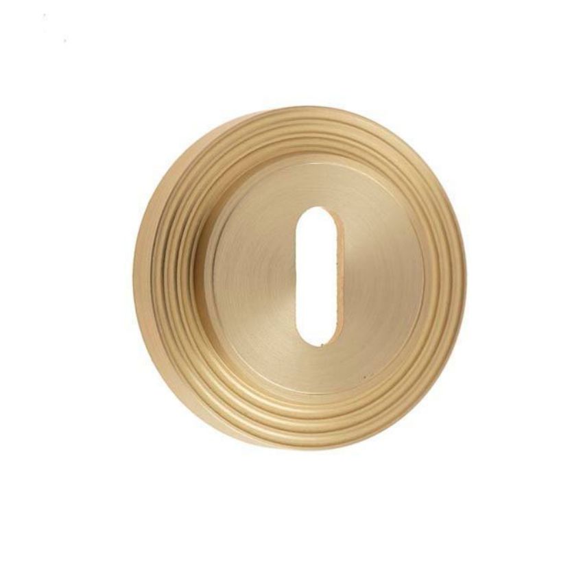 Burlington Standard Escutcheon with a Reeded Rose - Satin Brass - BUR60SB BUR74SB