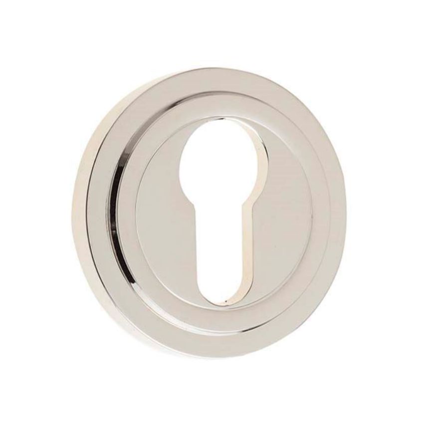 Burlington Euro Profile Escutcheon with a Stepped Rose - Polished Nickel - BUR61PN BUR73PN