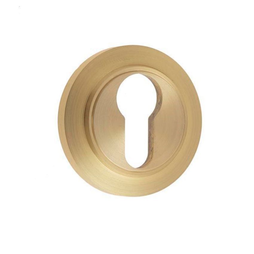 Burlington Euro Profile Escutcheon with a Chamfered Rose - Satin Brass - BUR61SB BUR72SB 