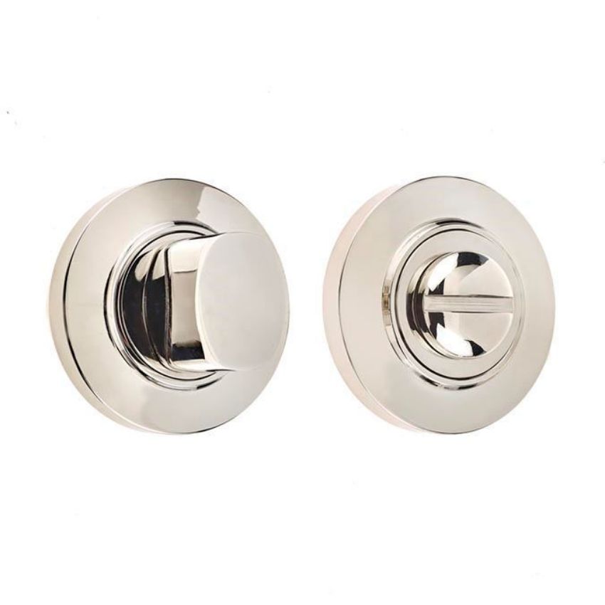 Burlington Square Turn and Release with Chamfered Rose- Polished Nickel- BUR81PN BUR51PN 