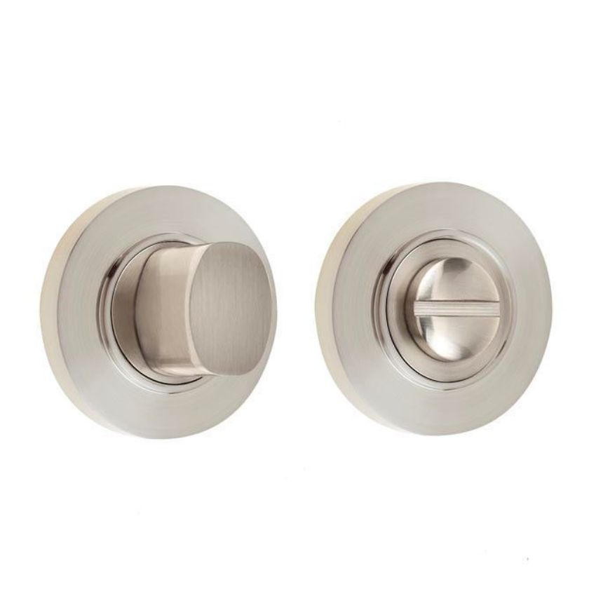 Burlington Square Turn and Release with Plain Rose- Satin Nickel- BUR81SN BUR50SN 