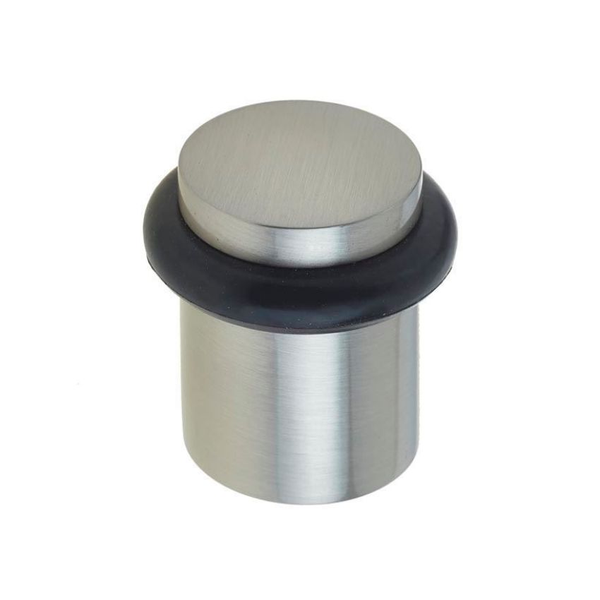 Round Floor Mounted Door Stop- Satin Nickel - BUR960SN 