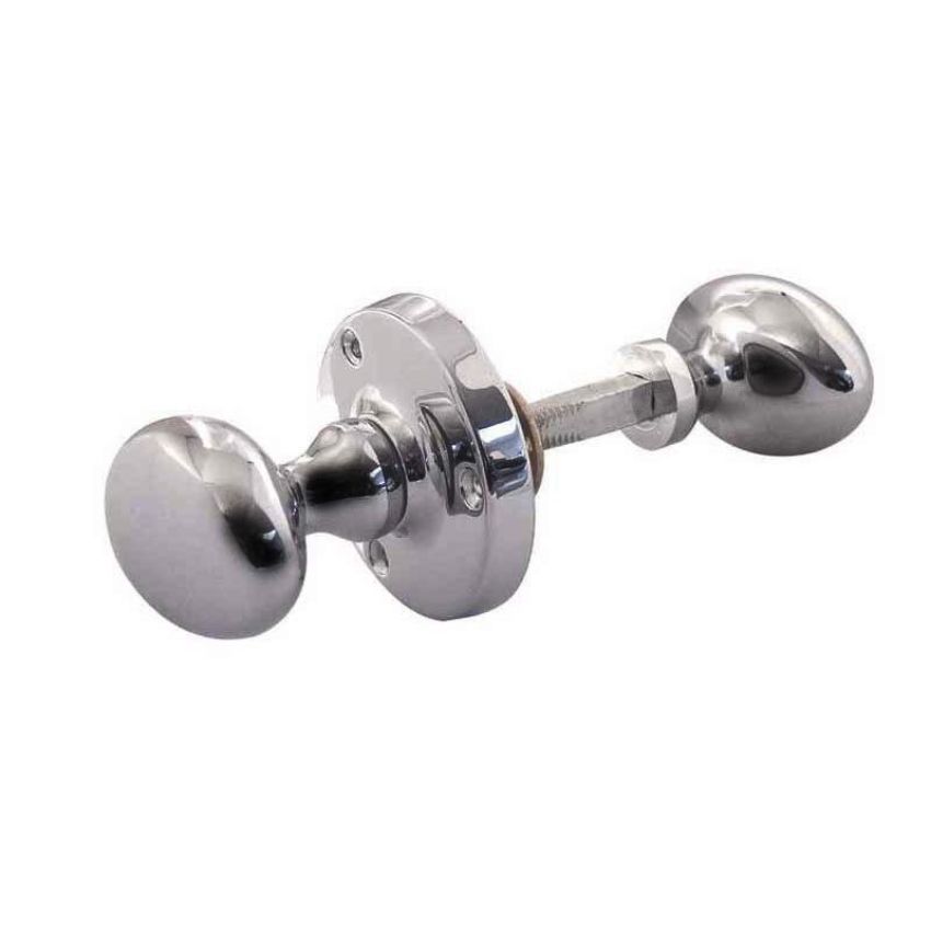 Oval Rim Mortice Door Knobs -Polished Chrome- JV34RPC