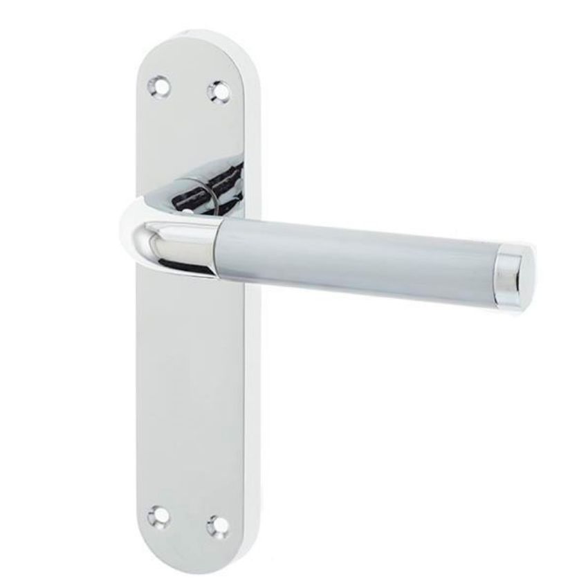 Jedo Twin Latch Door Handle- Polished/Satin Chrome