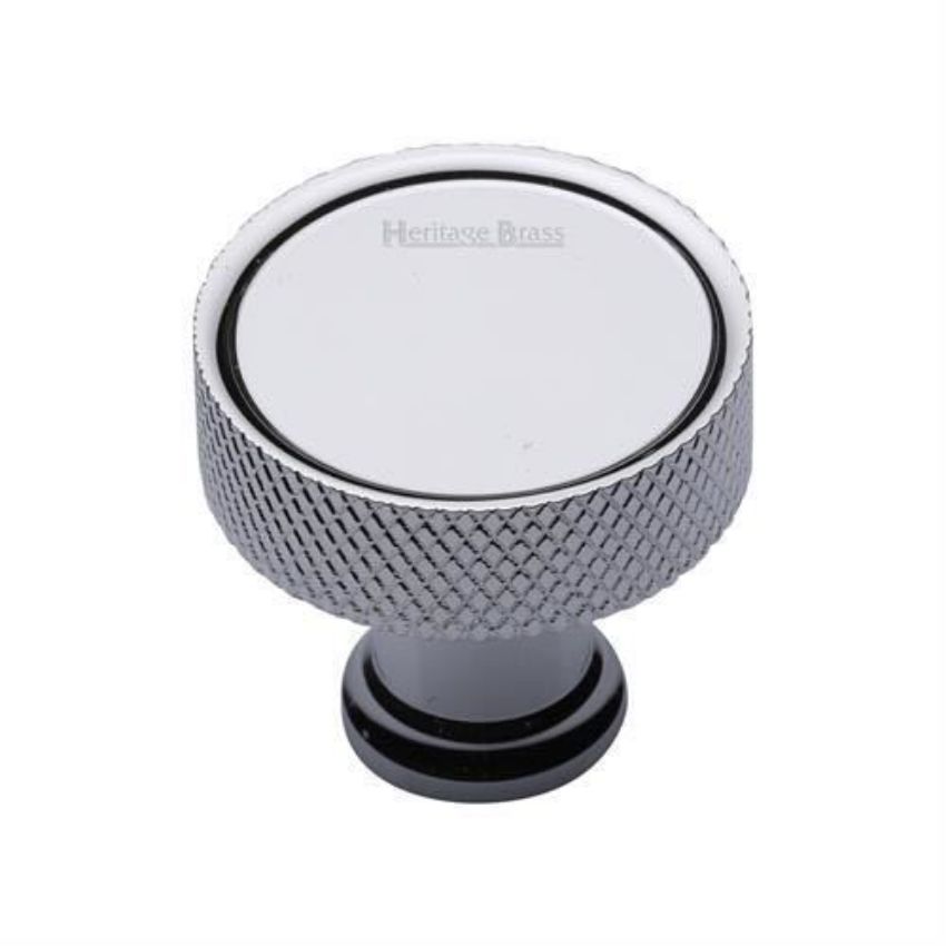 Florence Knurled Design Cabinet Knob in Polished Chrome Finish - C4648-PC