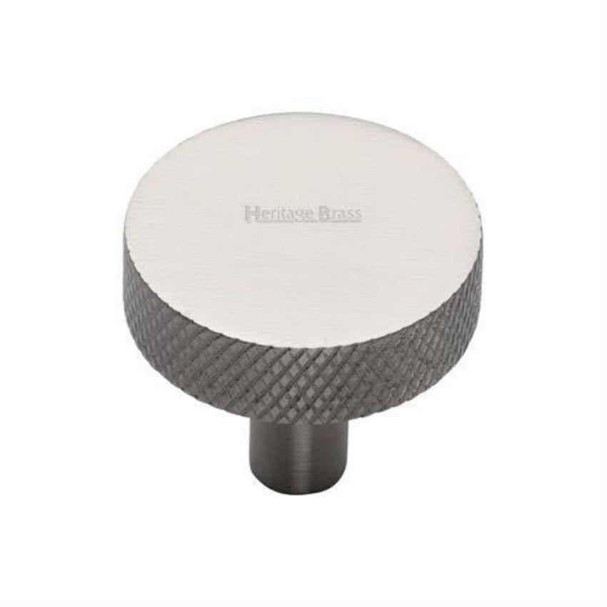 Disc Knurled Design Cabinet Knob in Satin Nickel Finish - C3884-SN 