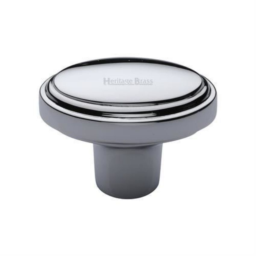 Stepped Oval Cabinet Knob in Polished Chrome Finish - C3975 41-PC 