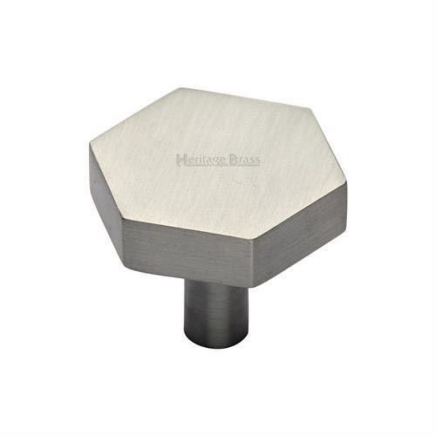 Hexagon Cabinet Knob in Satin Nickel Finish - C4344-SN 