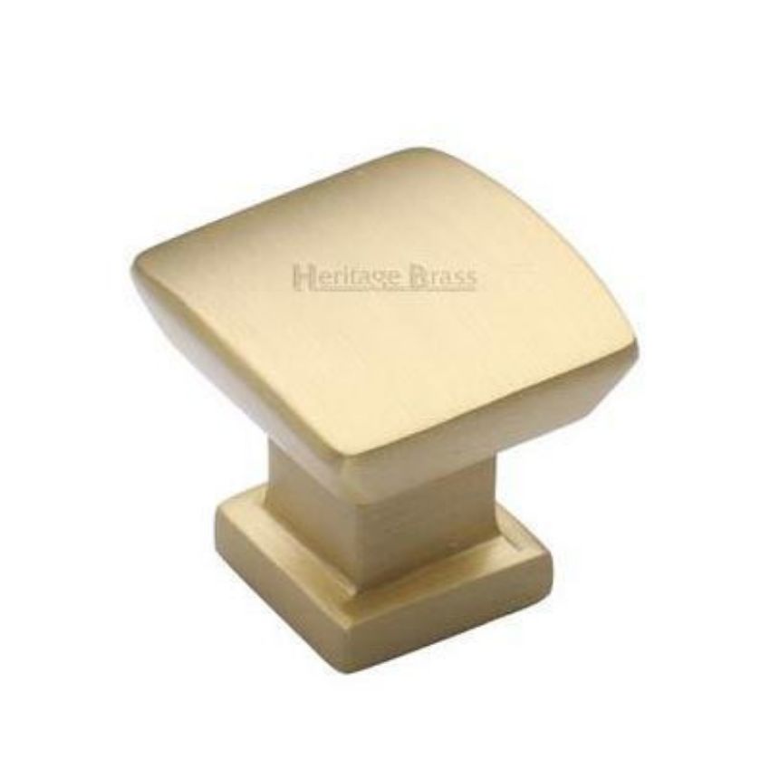 Plinth Cabinet Knob in Satin Brass Finish - C4382-SB