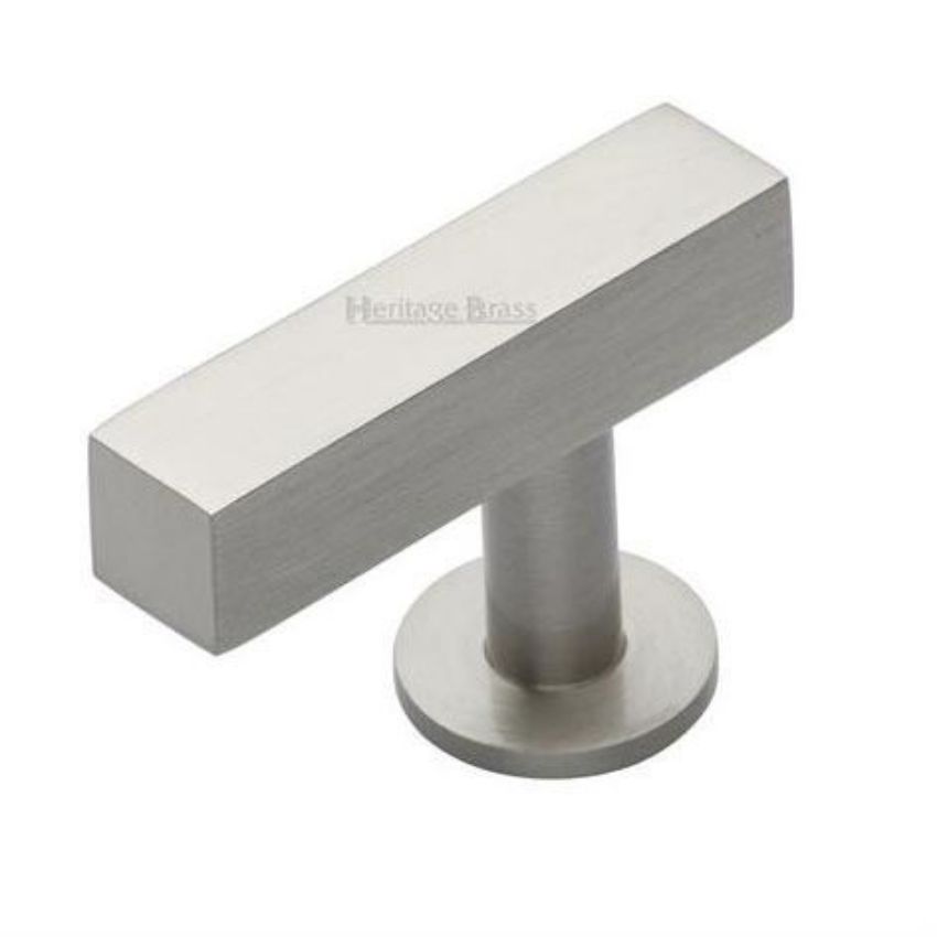 Offset Square Cabinet Knob in Satin Nickel Finish - C4760 44-SN