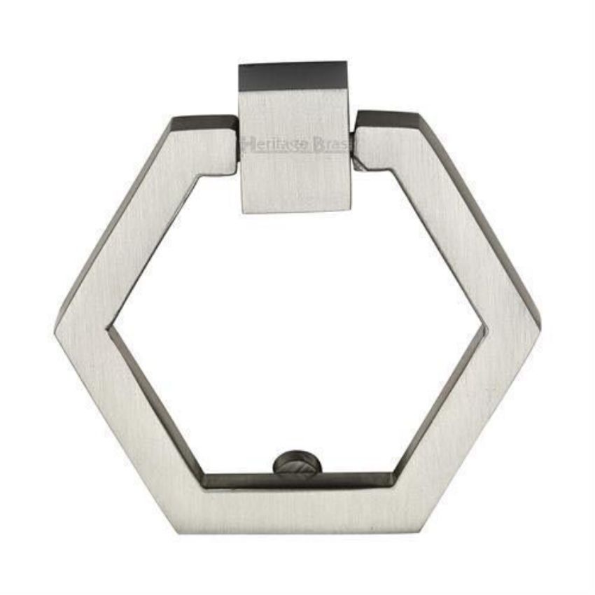 Hexagon Cabinet Drop Pull in Satin Nickel Finish - C6334-SN