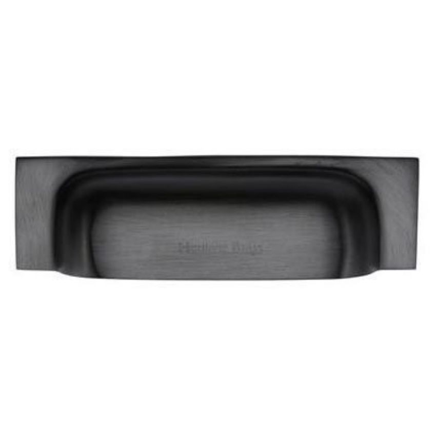 Slim Cup Pull Handle in Matt Black Finish - C2766-BKMT 