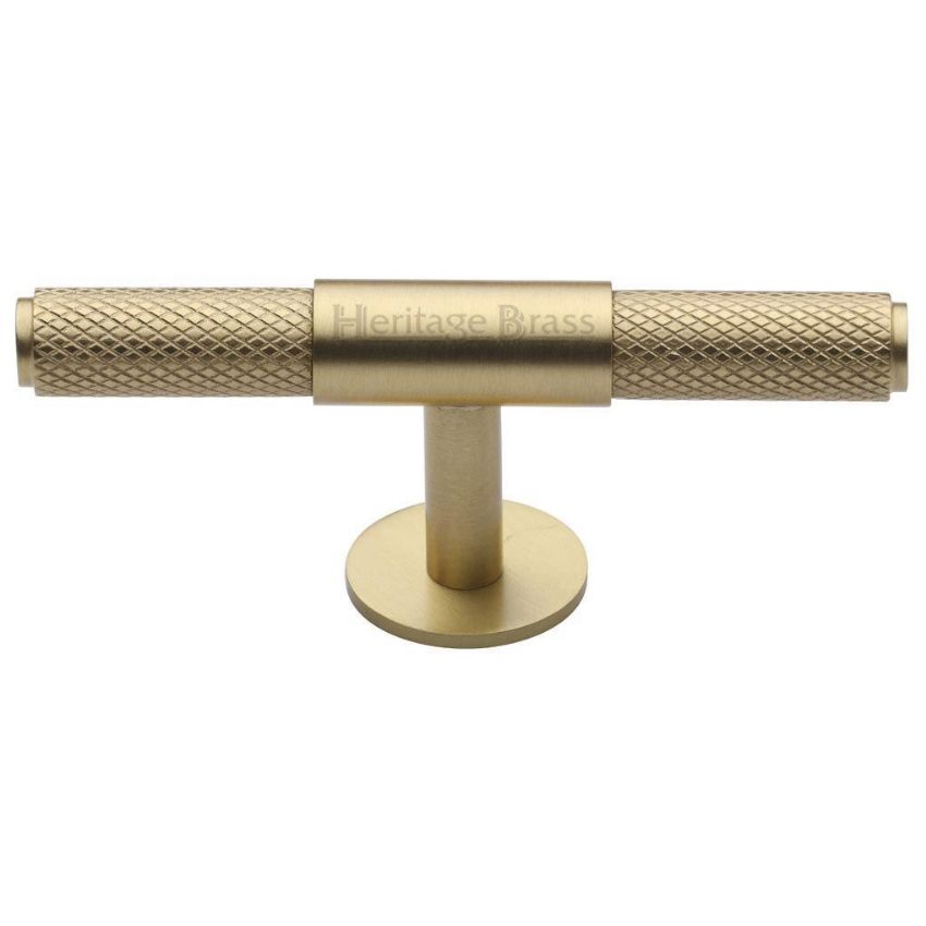 Knurled Fountain Cabinet Knob in Satin Brass- C4463-SB