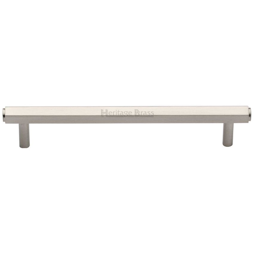 Hexagon Profile Cabinet Pull Handle in Satin Nickel Finish - V4422-SN 