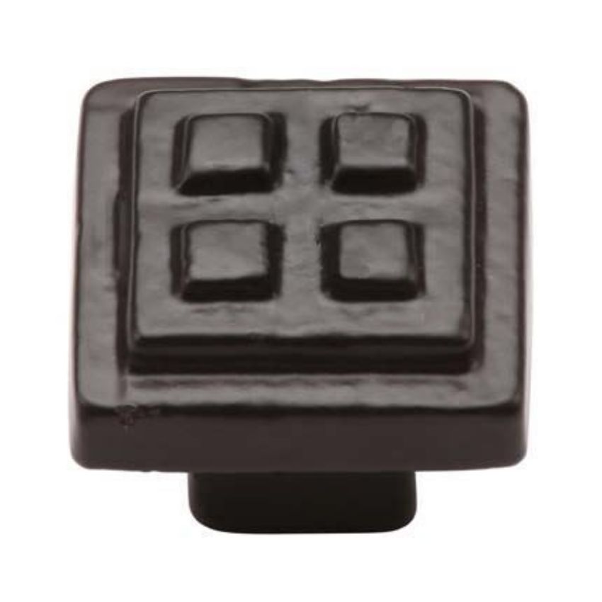 Matt Black Iron Square Craft Cabinet Knob - FB3622 