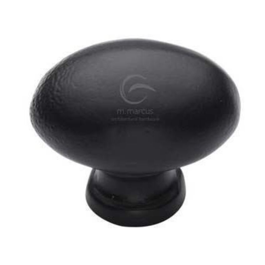 Matt Black Iron Oval Cabinet Knob - FB118