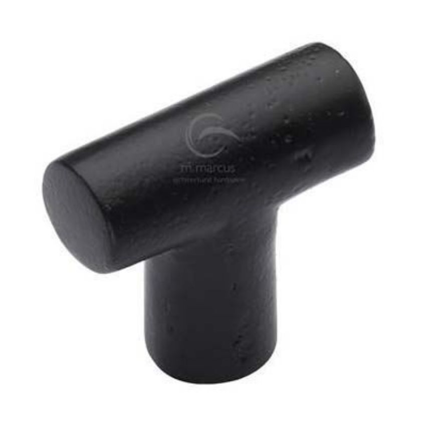 Matt Black Iron 'T' Shaped Cabinet Knob - FB2234