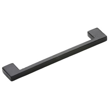 Smooth Black Slim D Cabinet Handle - FB337 