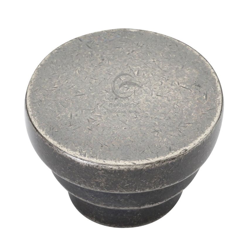 White Bronze Round Stepped Cabinet Knob - WM3624 