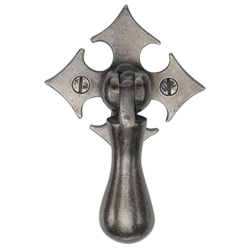 White Bronze Fleur-De-Lys Cabinet Drop Pull - WM6261