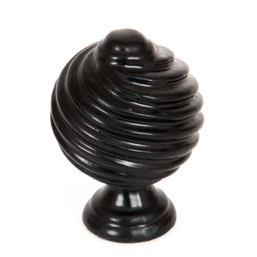 Black Twist Cupboard Knob - 33376