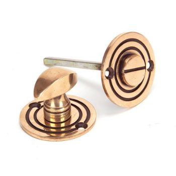 Round Bathroom Thumb turn in Polished Bronze - 91930