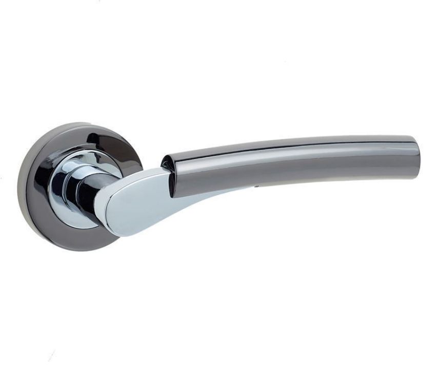 Jedo Arkus Door Handle- Polished Chrome/Black Nickel- JV760PCBN