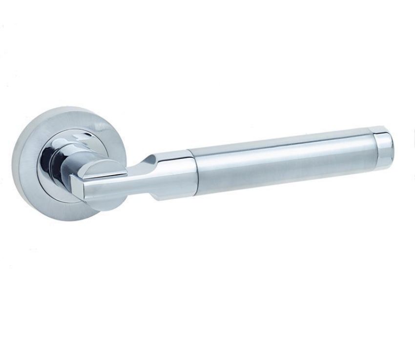 Jedo Lydia Door Handle- Polished Chrome/Satin Chrome- JV790PCSC