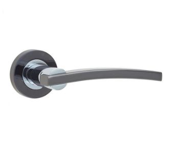 Jedo Modena Door Handle- Polished Chrome/Black Nickel- JV780PCBN