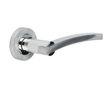 Jedo Modena Door Handle- Polished Chrome/Satin Chrome- JV780PCSC