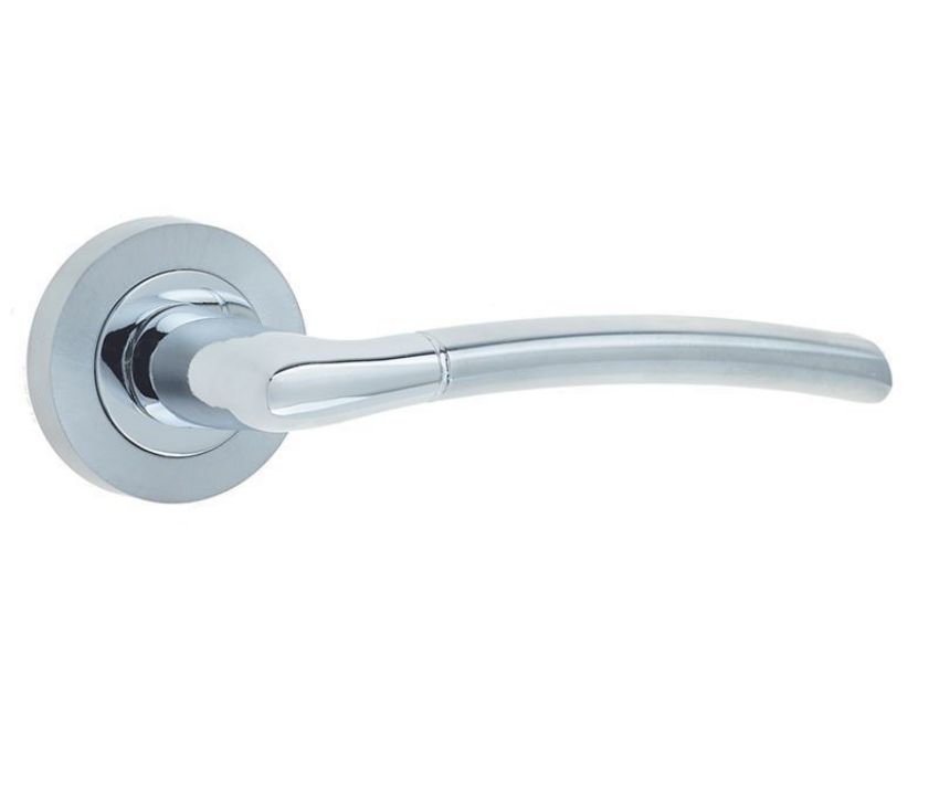 Kontrax Lorenzo Door Handle- Polished Chrome/Satin Chrome- JV861PCSC