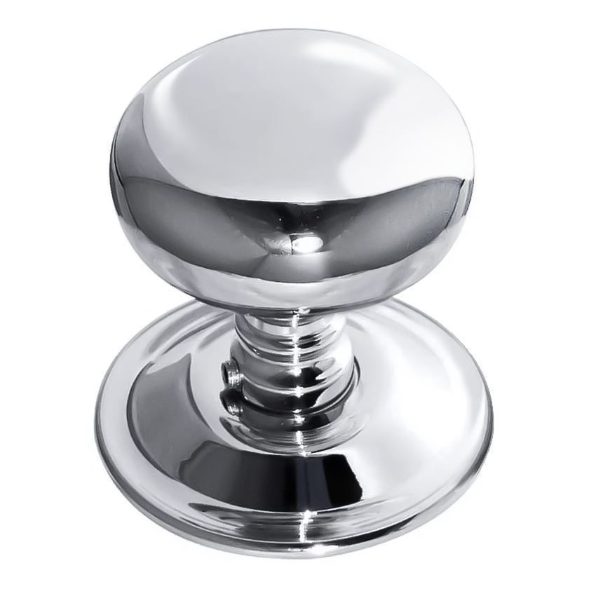 Zedo Mushroom Mortice Knob- Polished Chrome- JV46PC