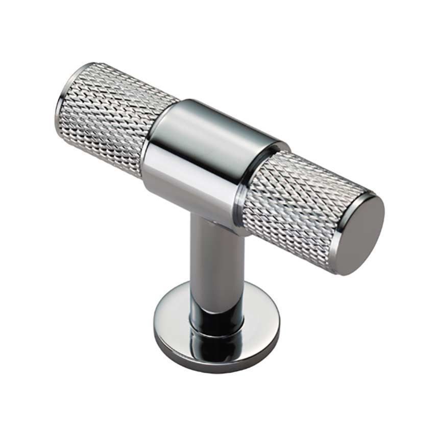 KNURLED T-BAR KNOB - Polished Chrome - FTD701CP