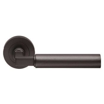 Amiata lever on Round Rose - Matt Bronze - EUL040MBRZ