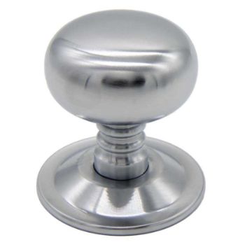 Jedo Mushroom Mortice Knob- Satin Chrome- JV46SC