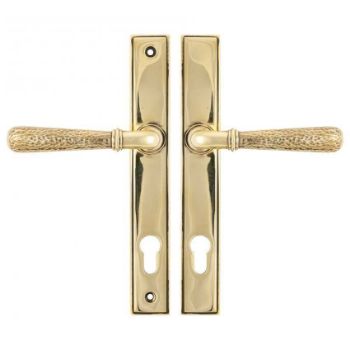 Aged Brass Hammered Newbury Slimline Sprung Lever Espag. Lock Set- 45498