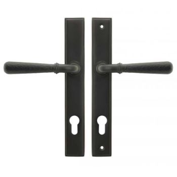 Aged Bronze Hammered Newbury Slimline Sprung Lever Espag. Lock Set- 45773