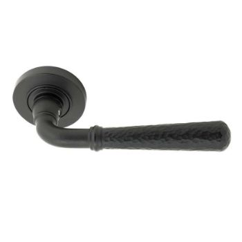 Matt Black Hammered Newbury Lever on a Plain Rose - Unsprung - 49985