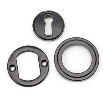 Black Round Art Deco Escutcheon - 45696