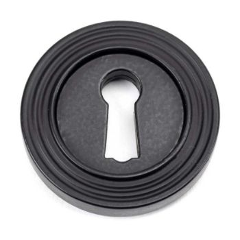 Matt Black Round Beehive Escutcheon - From the Anvil - 49538