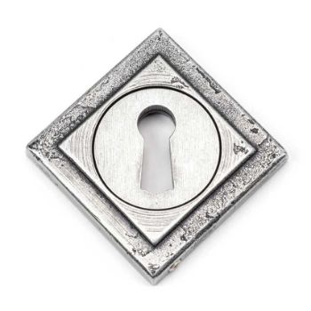 Pewter Square Standard Profile Escutcheon - From the Anvil - 45706