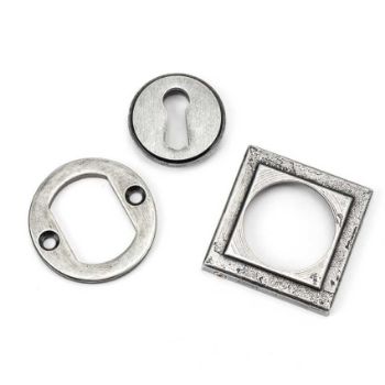 Pewter Square Standard Profile Escutcheon - From the Anvil - 45706