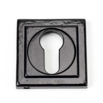 Black Square Euro Profile Escutcheon - From the Anvil - 45722