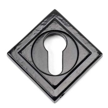 Black Square Euro Profile Escutcheon - From the Anvil - 45722