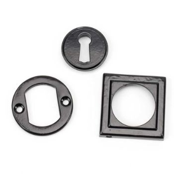 Black Square Euro Profile Escutcheon - From the Anvil - 45722