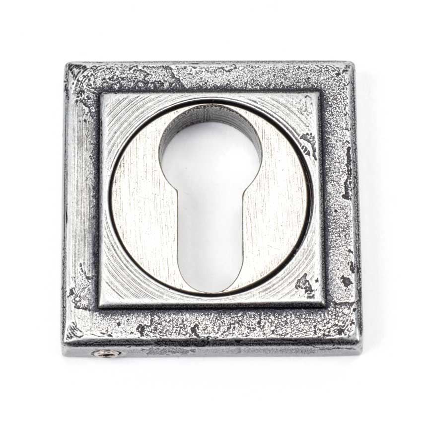 Pewter Square Euro Profile Escutcheon - From the Anvil - 45730