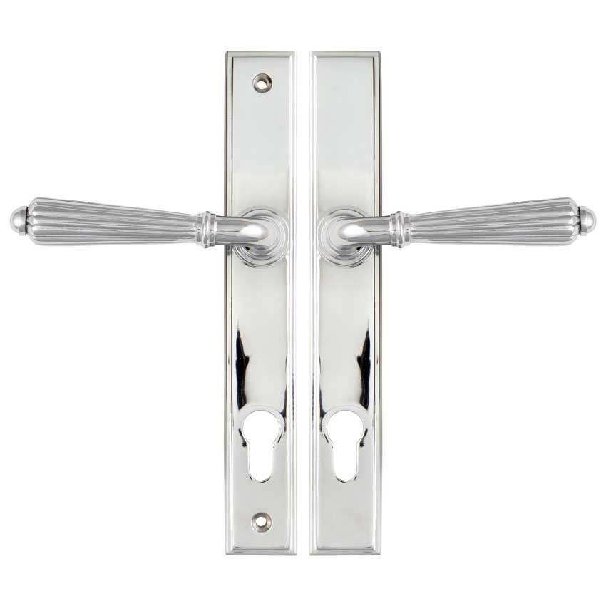 Hinton EURO Slim-line Sprung Espag Handle in Polished Chrome - 45320