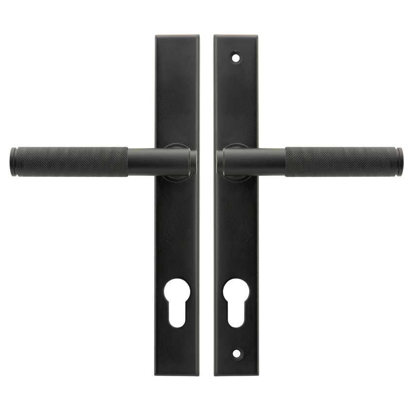 Brompton Slimline Sprung Lever Espag Lock Set - Matt Black - 45528 